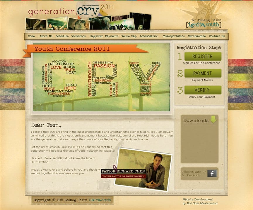 Generation Cry website design sample