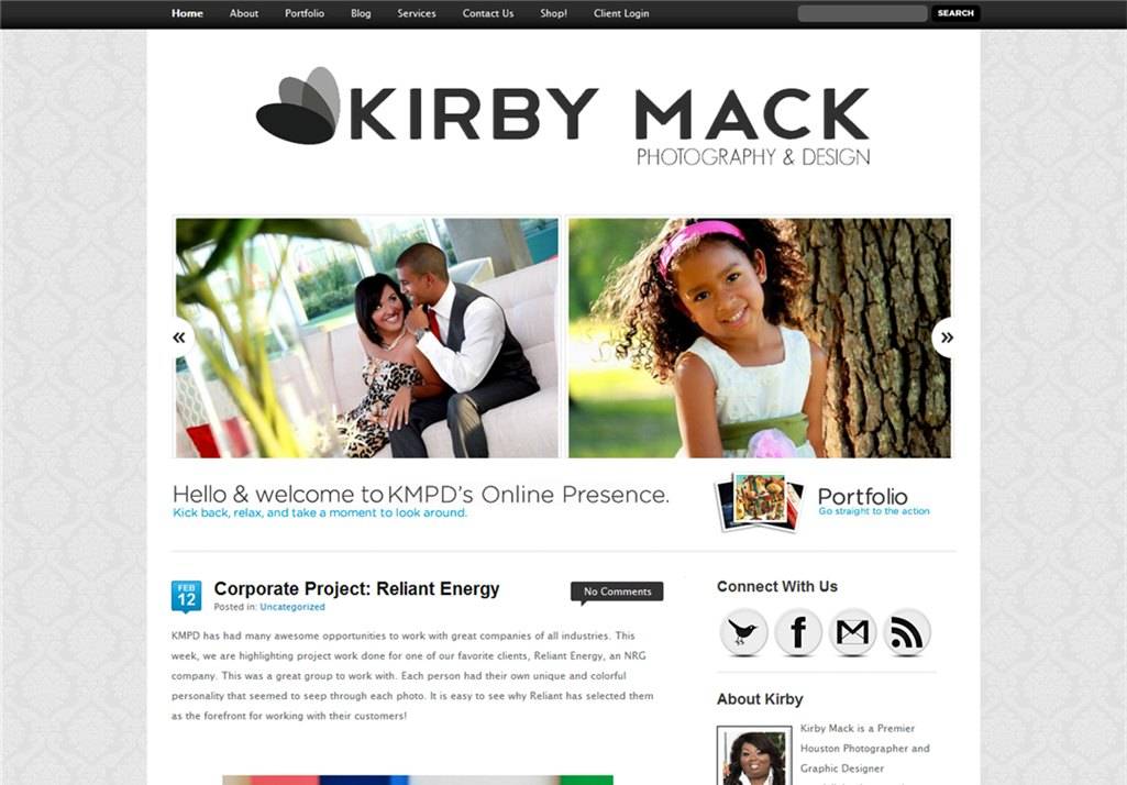 Kirby Mack website design sample