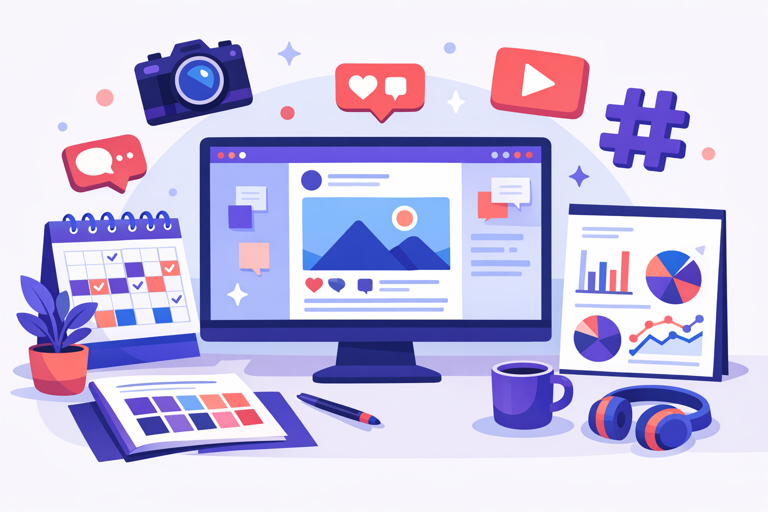 Social media content creation and brand strategy planning